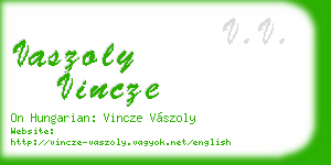vaszoly vincze business card